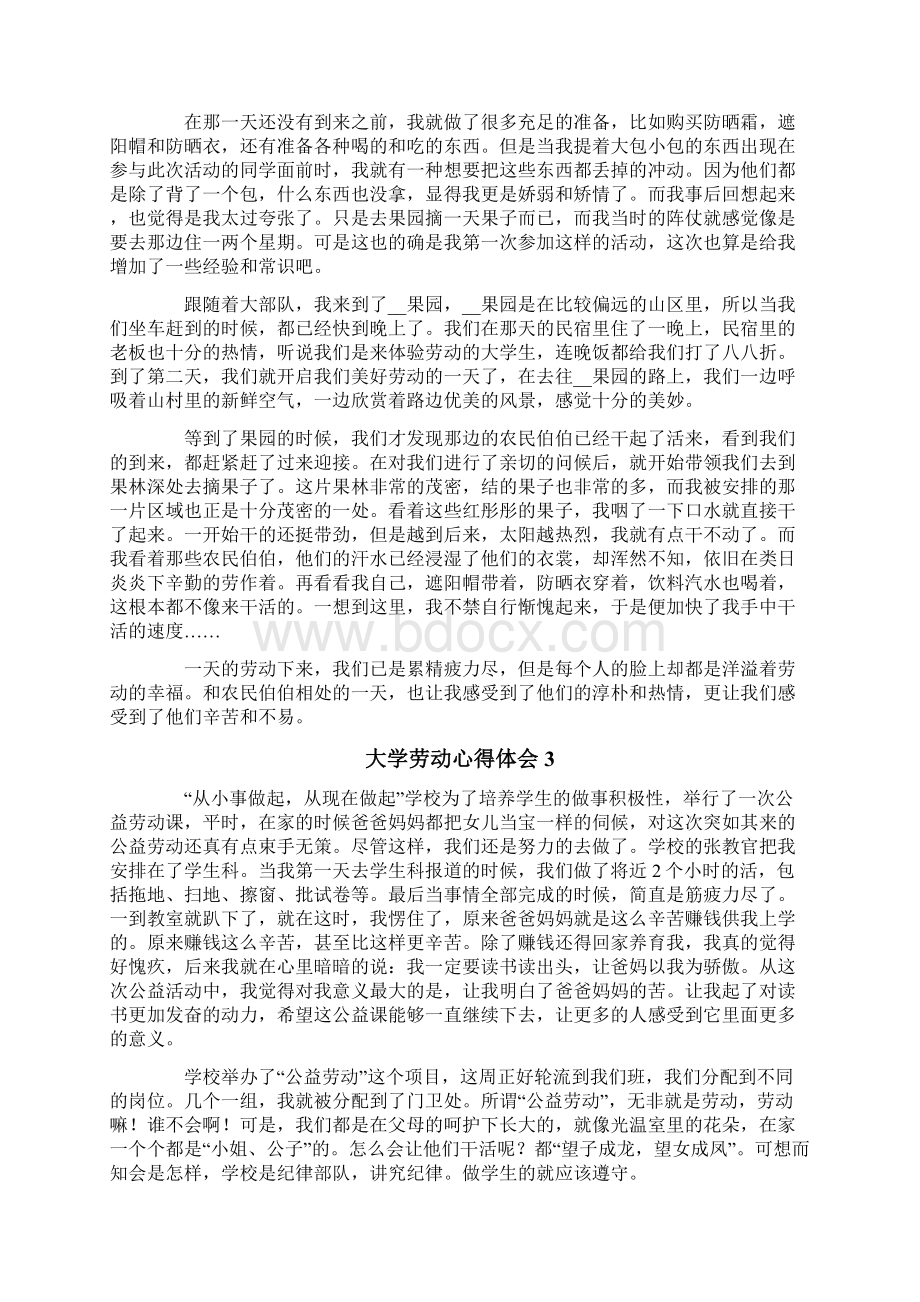 大学劳动心得体会Word文档下载推荐.docx_第2页