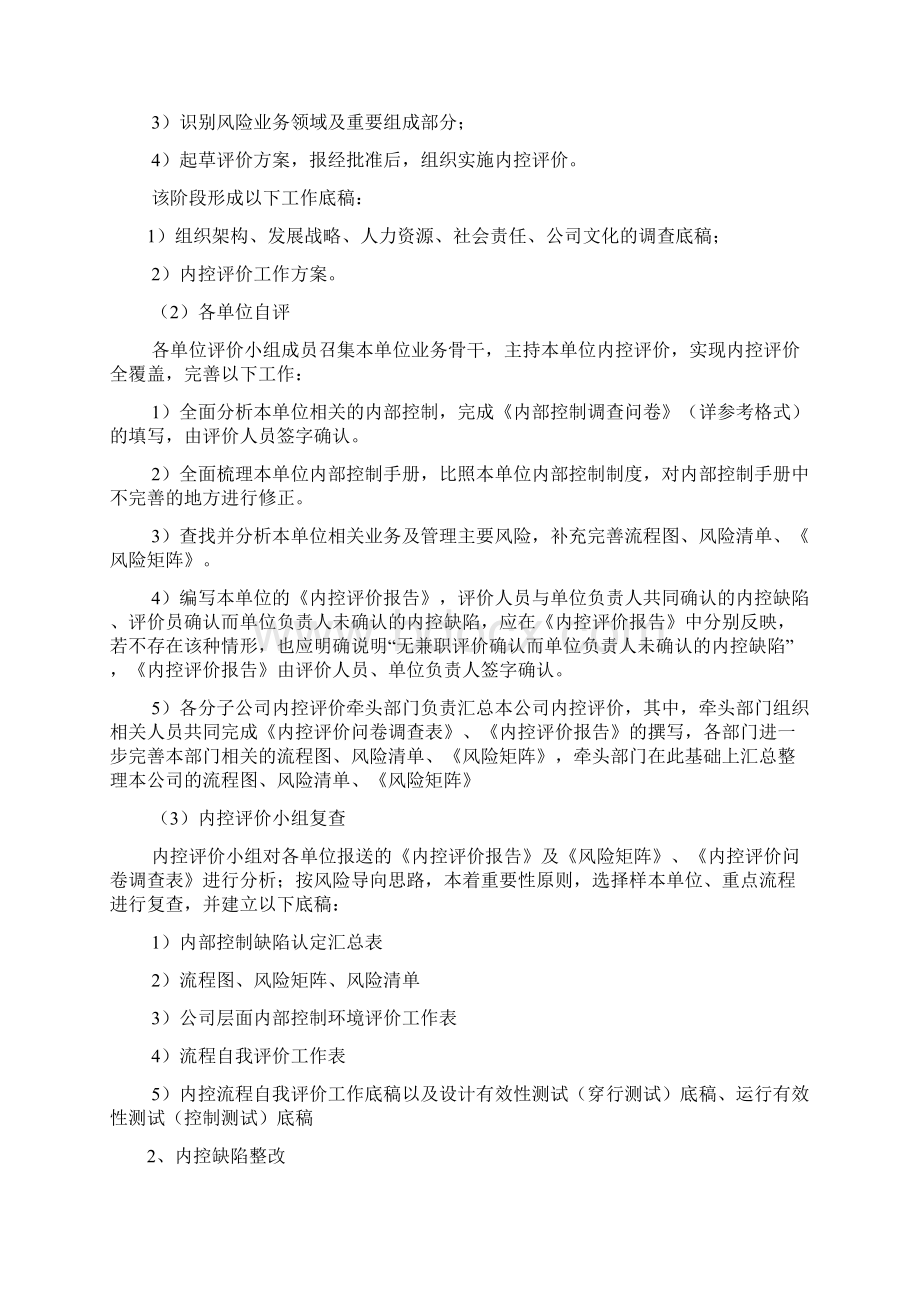 内控自我评价实施方案.docx_第2页