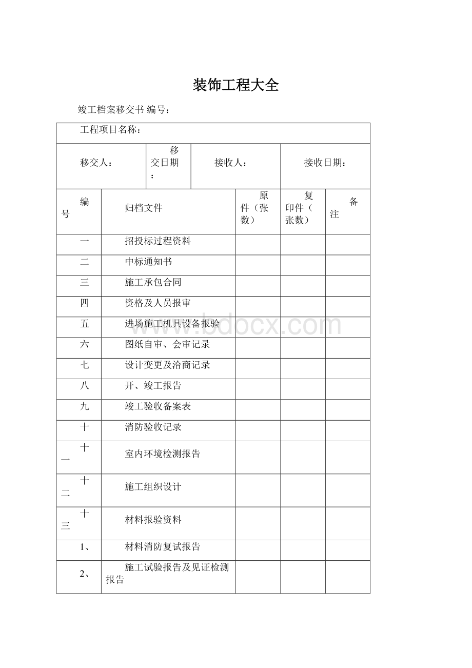 装饰工程大全Word文档下载推荐.docx