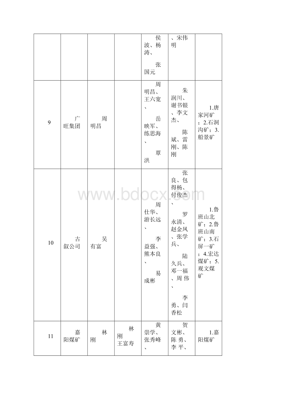 四川省集中开展煤矿隐患排查治理行动排查组分组情况表Word格式.docx_第3页