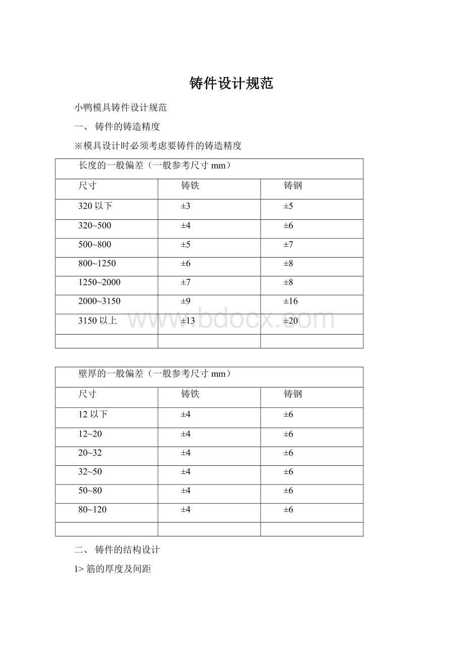 铸件设计规范.docx