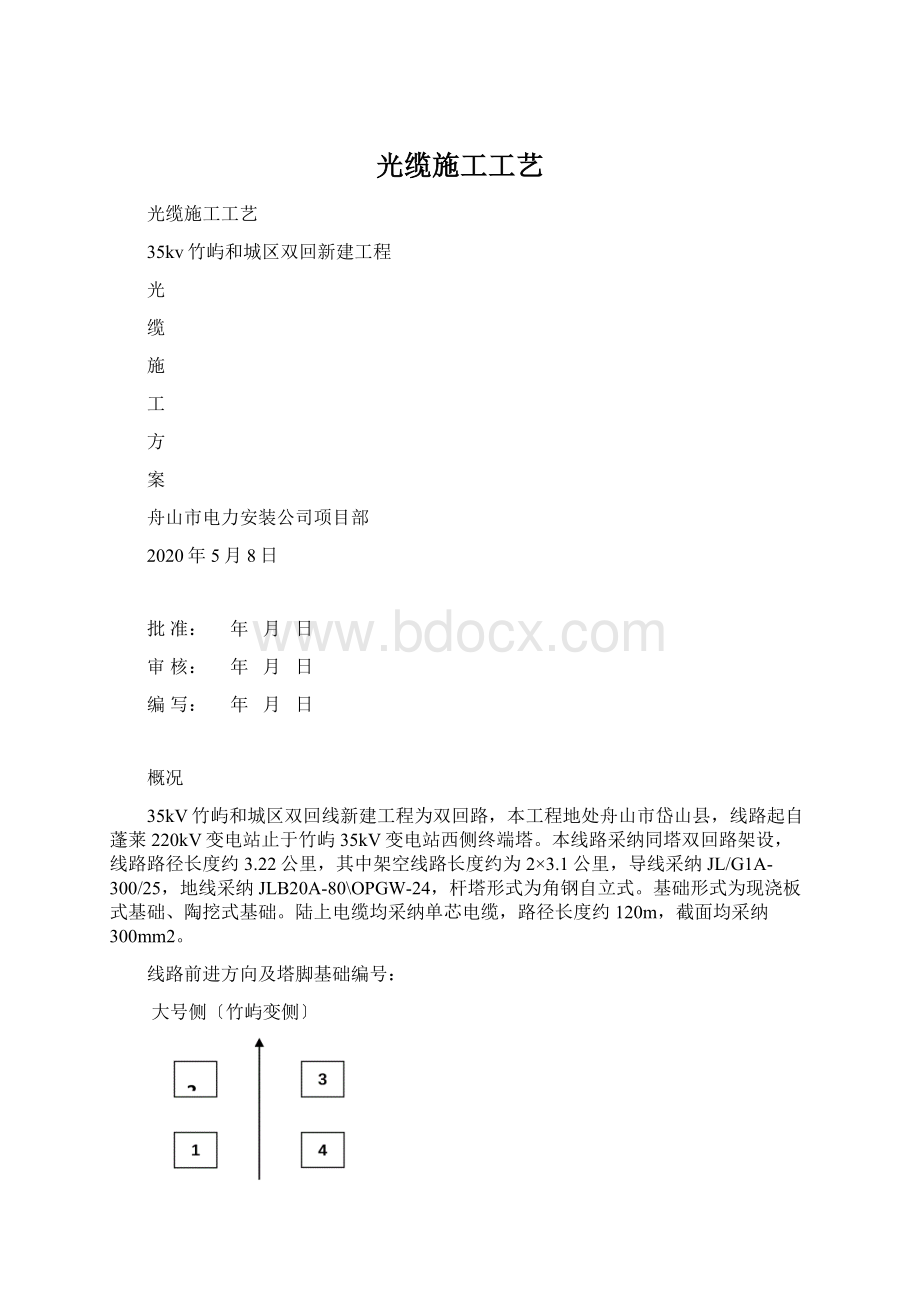 光缆施工工艺Word文档下载推荐.docx_第1页