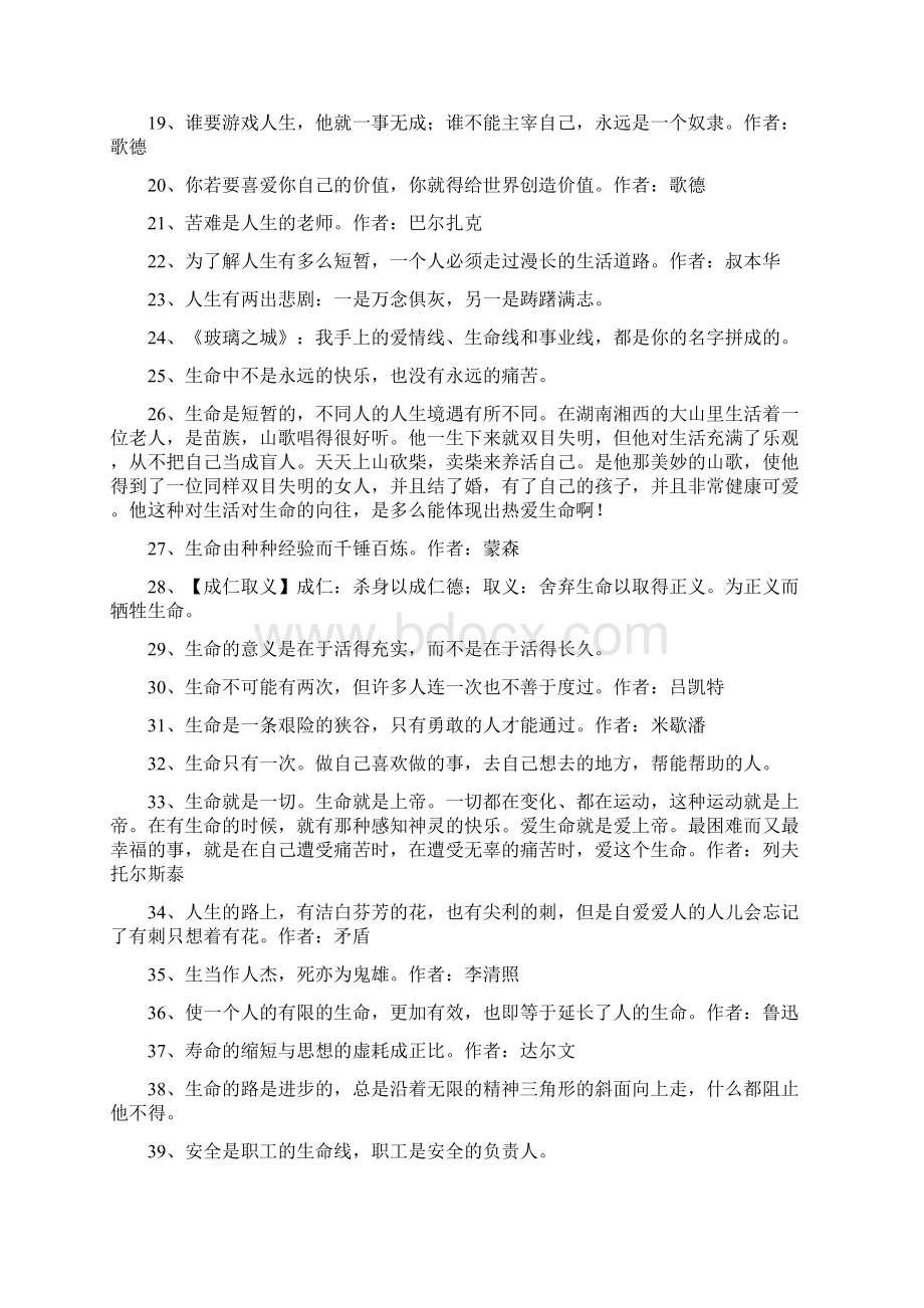 关于生命线的名言Word格式文档下载.docx_第2页