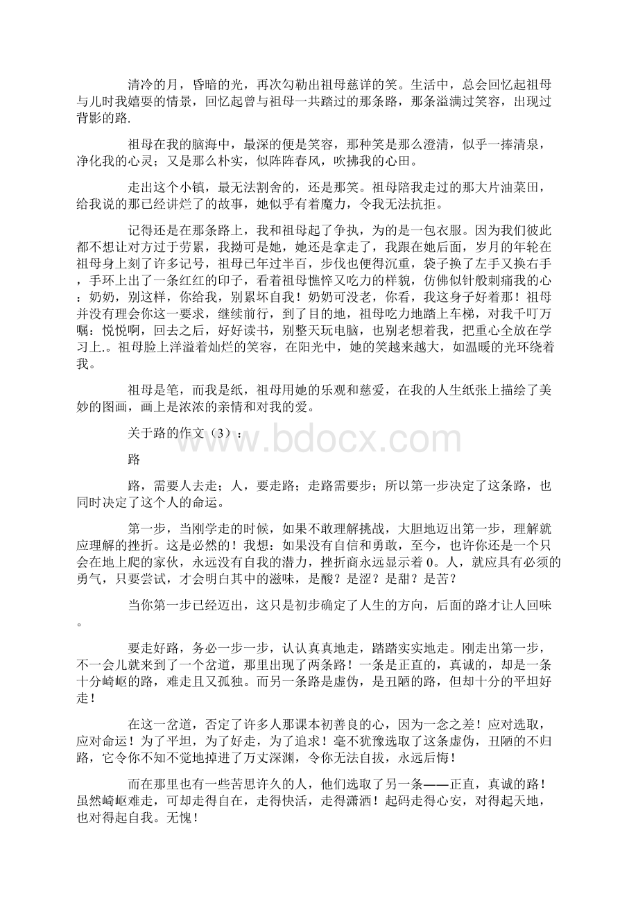 关于路的作文20篇.docx_第2页