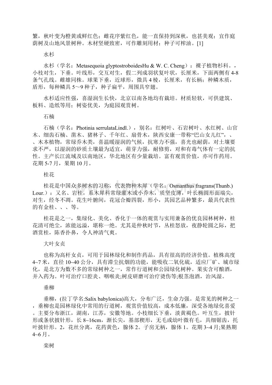 园林绿化常用乔木灌木.docx_第3页