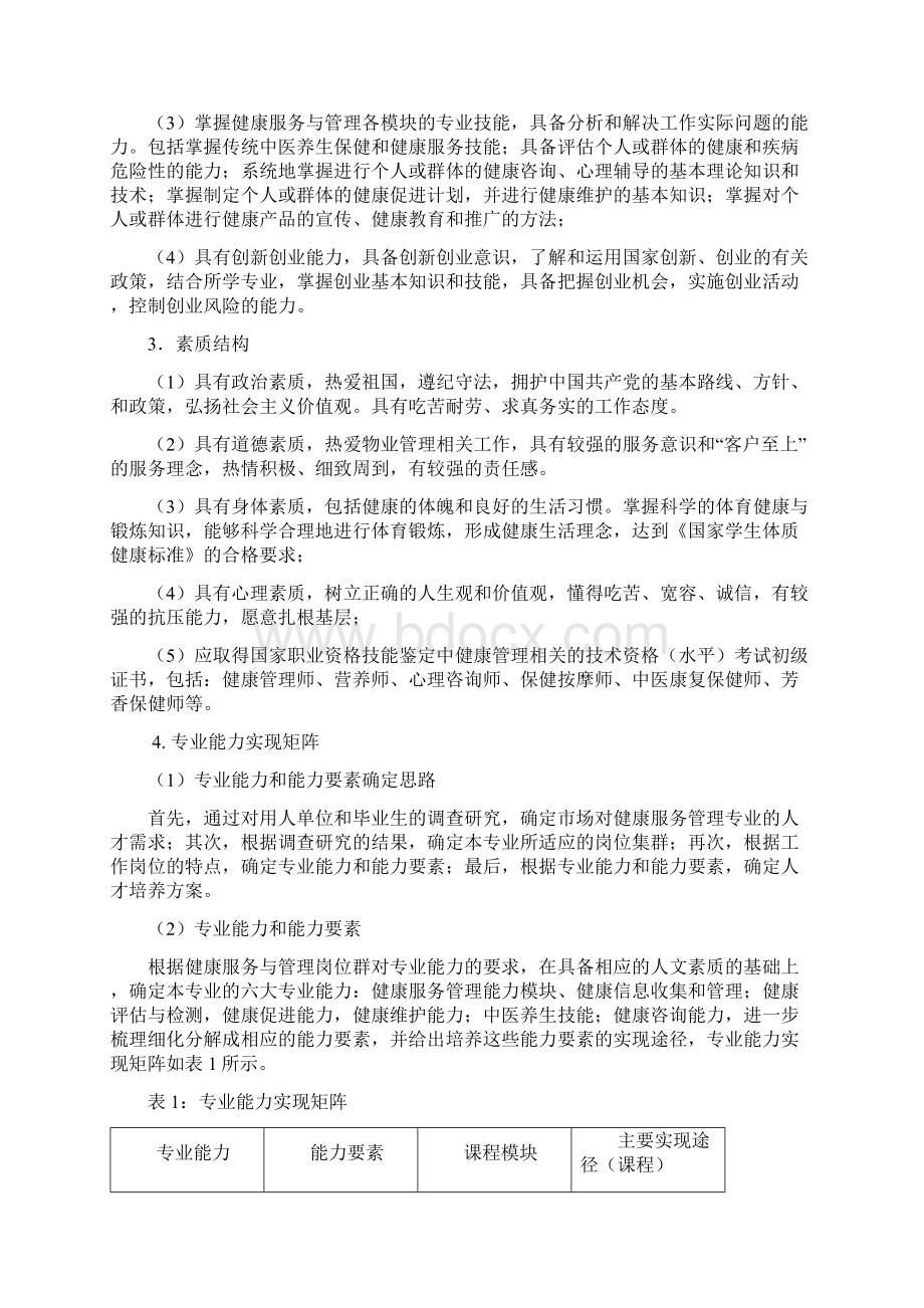 健康服务与管理专业本科人才培养方案.docx_第2页