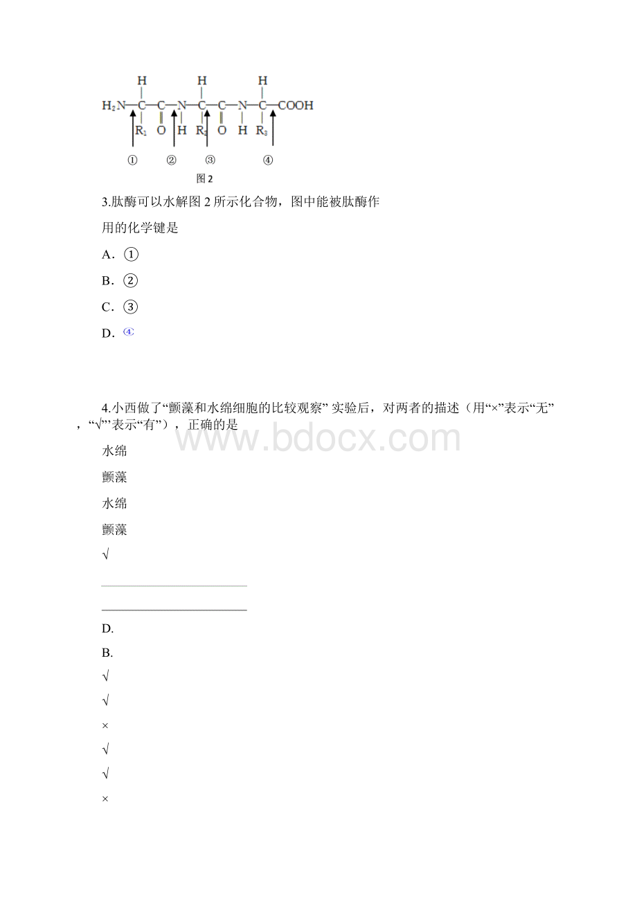 上海奉贤区届高三上学期等级考期末质量抽测生命科学试题Word下载.docx_第2页