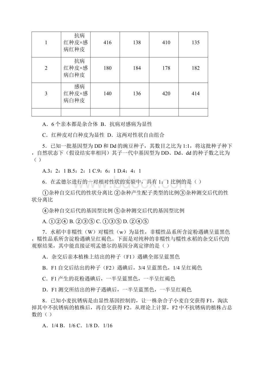 学年湖北省十堰市第二中学高一下学期期中考试生物.docx_第2页