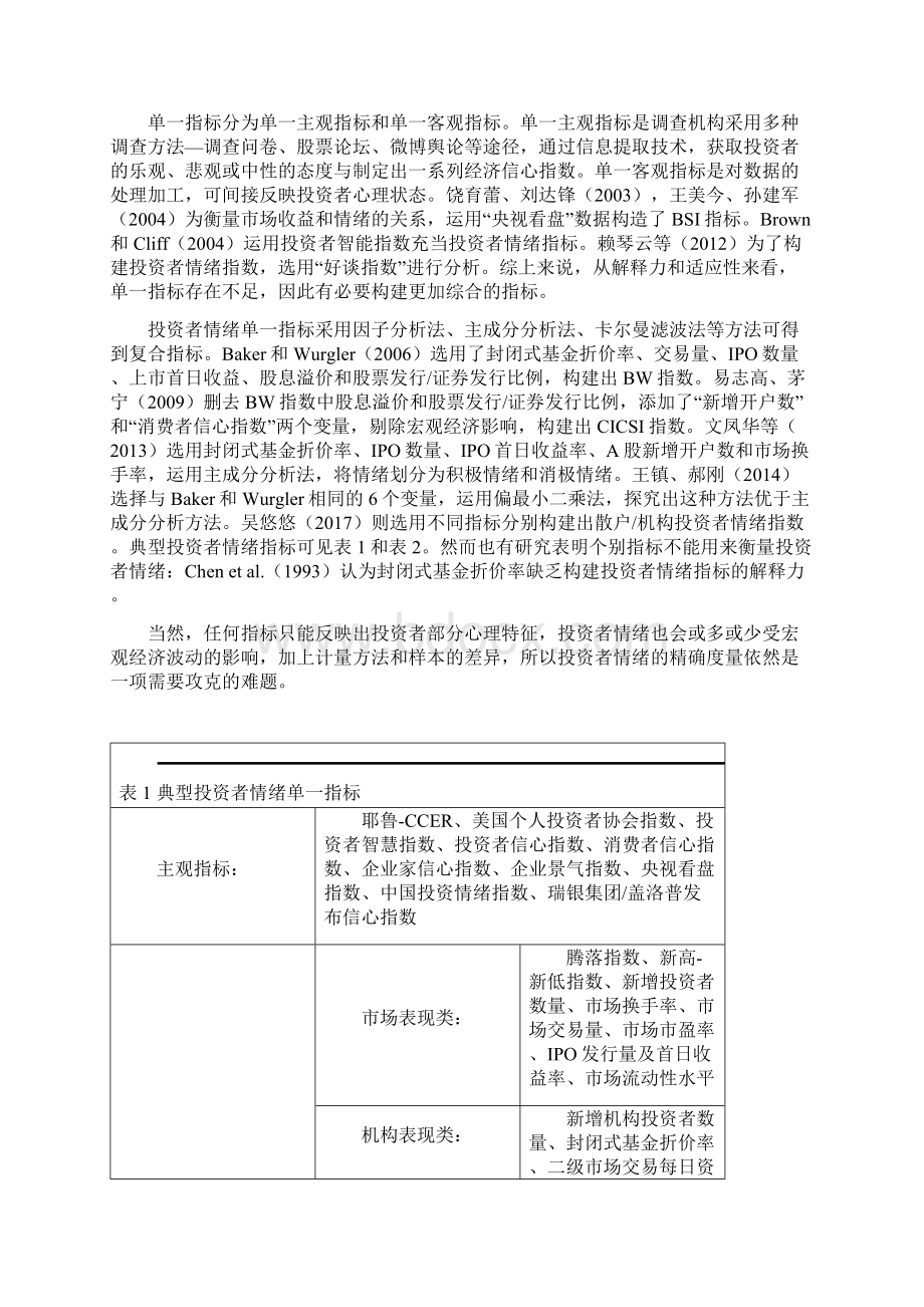 投资者情绪对股票价格行为的影响研究.docx_第3页