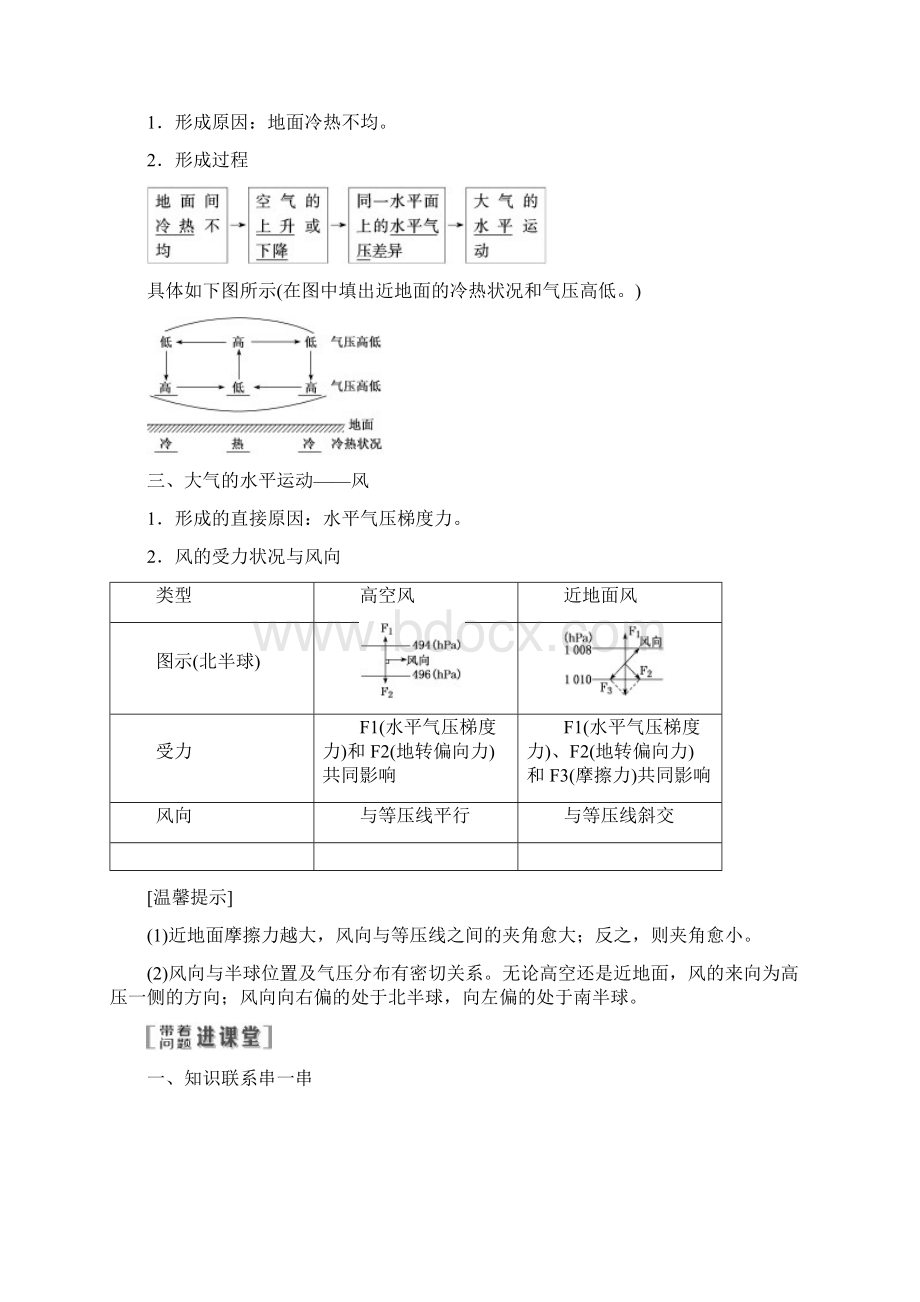 版高考地理第二章自然地理环境中的物质运动和能量交换第一讲大气的受热过程热力环流与风精选教案.docx_第2页