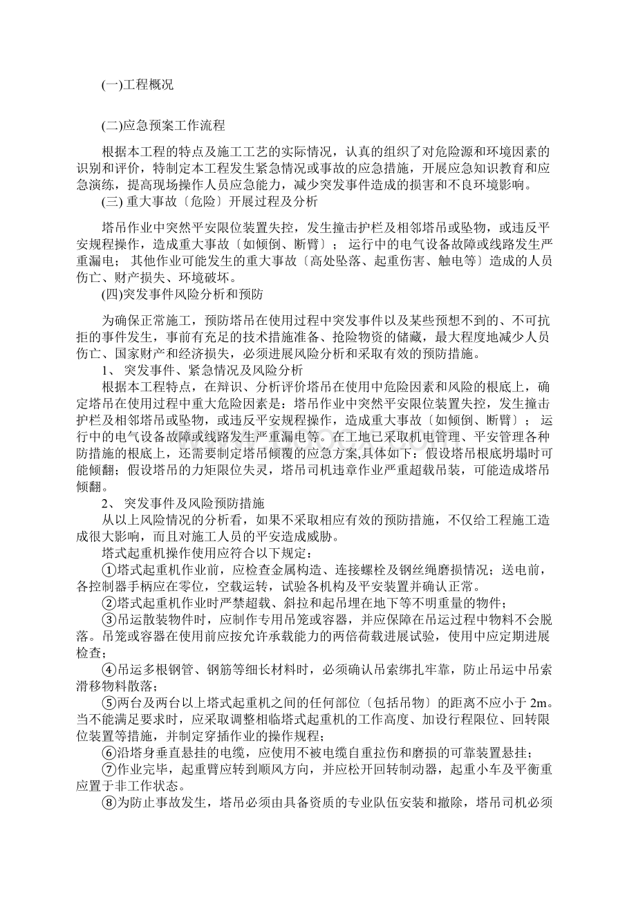 塔吊使用过程中应急救援预案Word文档下载推荐.docx_第2页