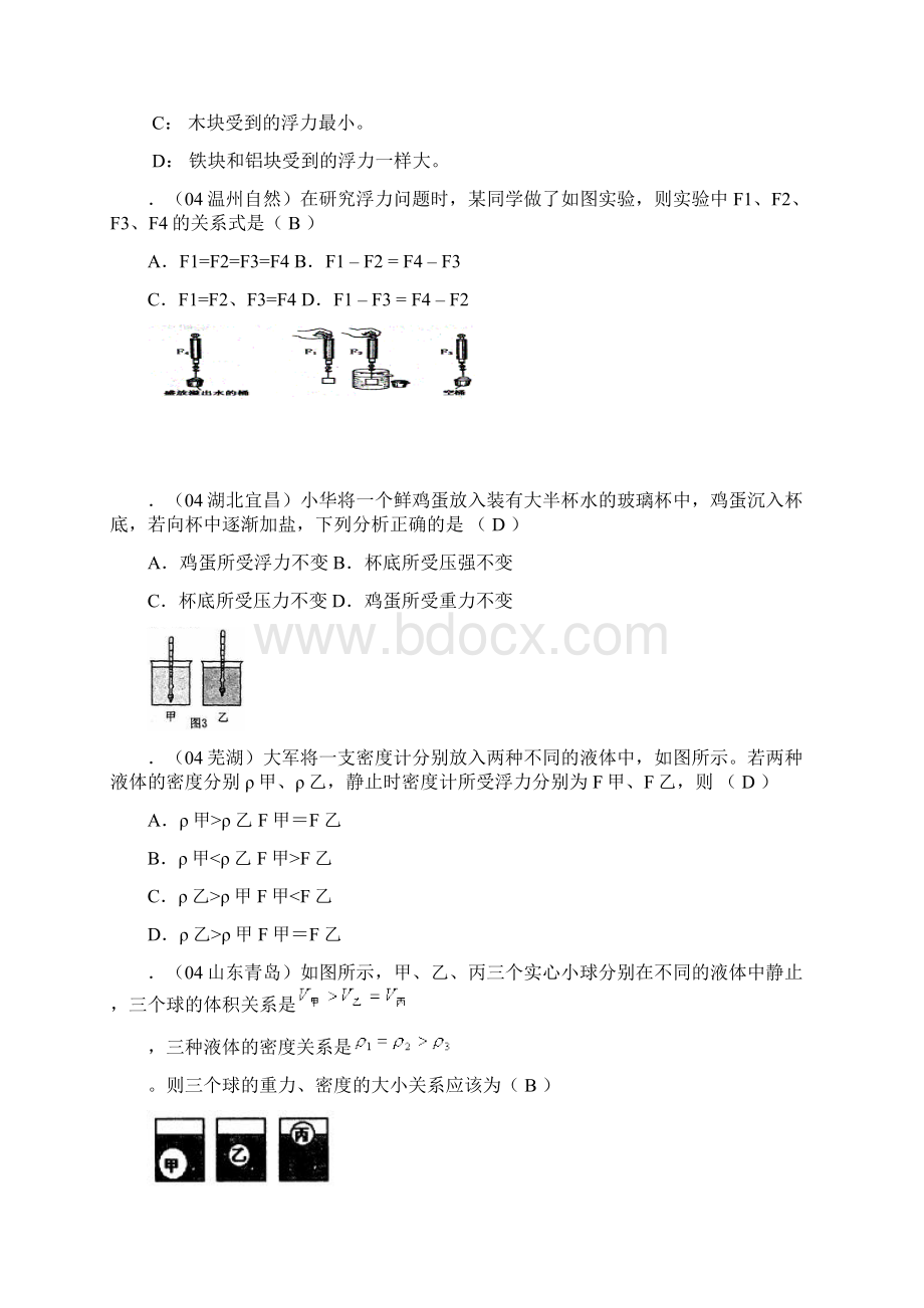 初中物理九浮力试题.docx_第2页