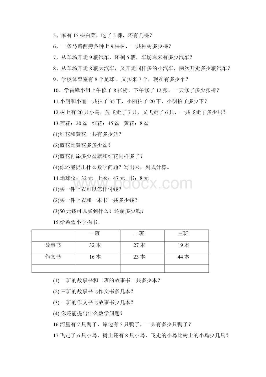 完整word版小学一年级数学应用题汇总文档格式.docx_第3页