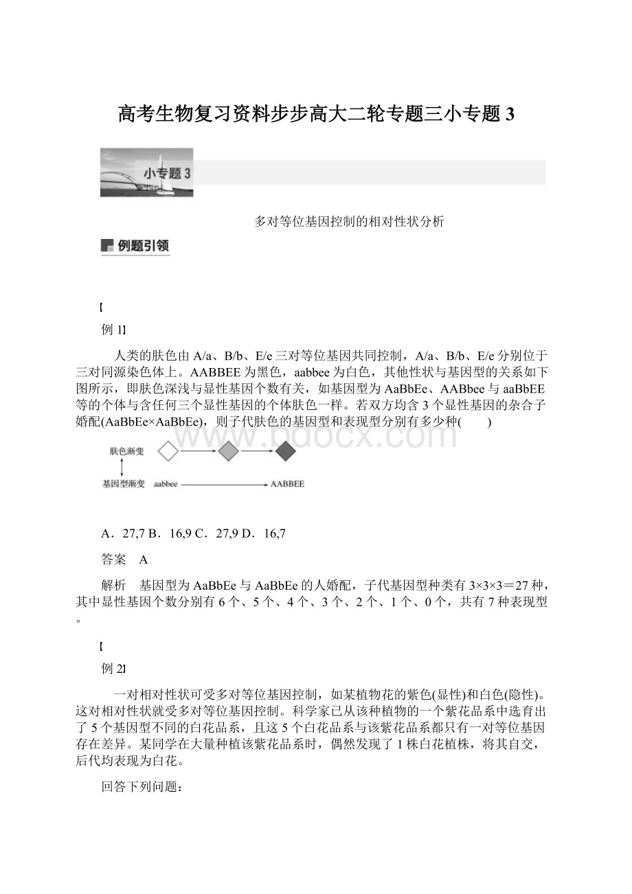 高考生物复习资料步步高大二轮专题三小专题3Word文档格式.docx