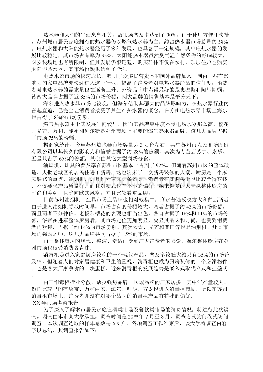 XX年市场考察报告Word下载.docx_第2页