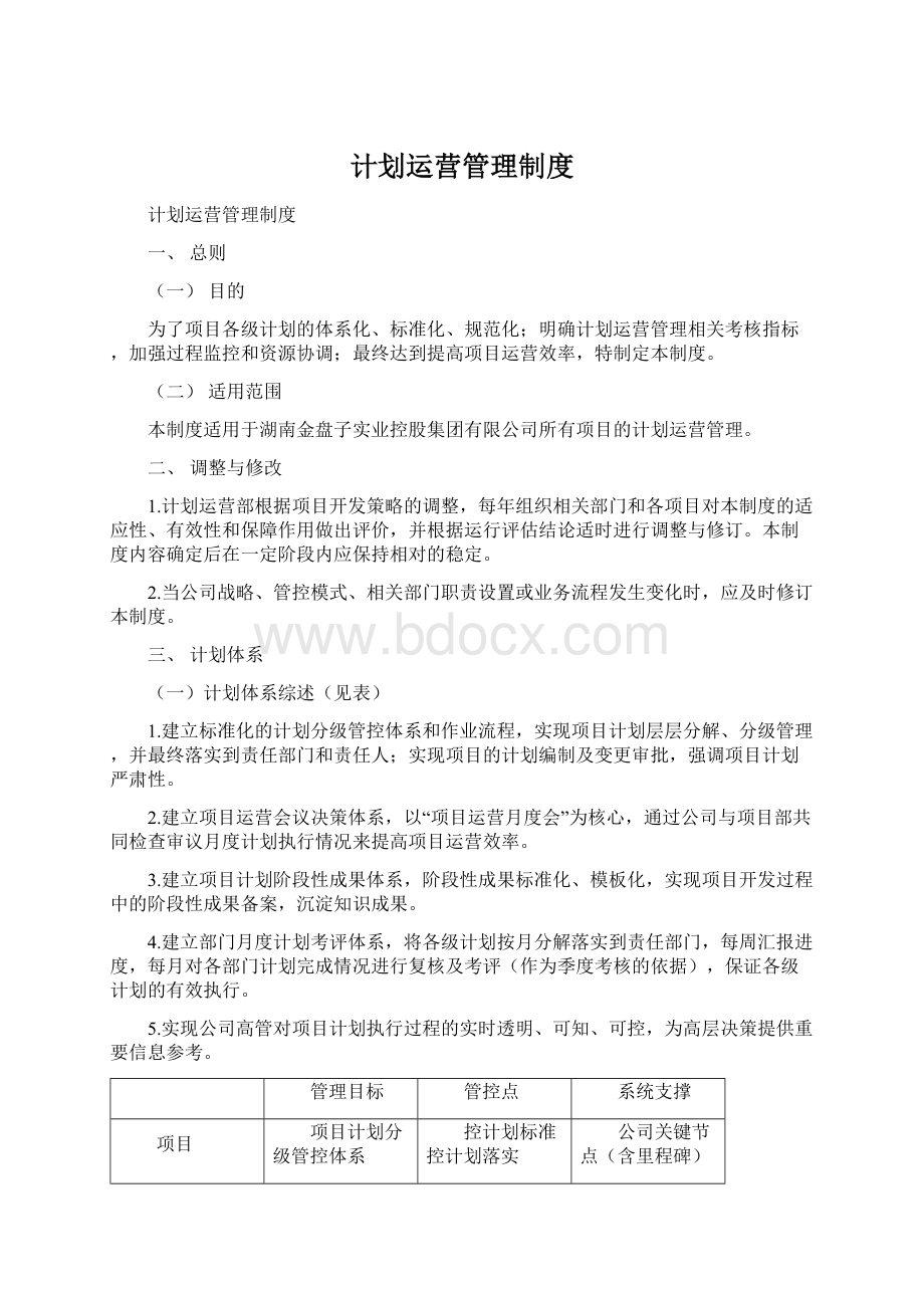 计划运营管理制度Word文档下载推荐.docx