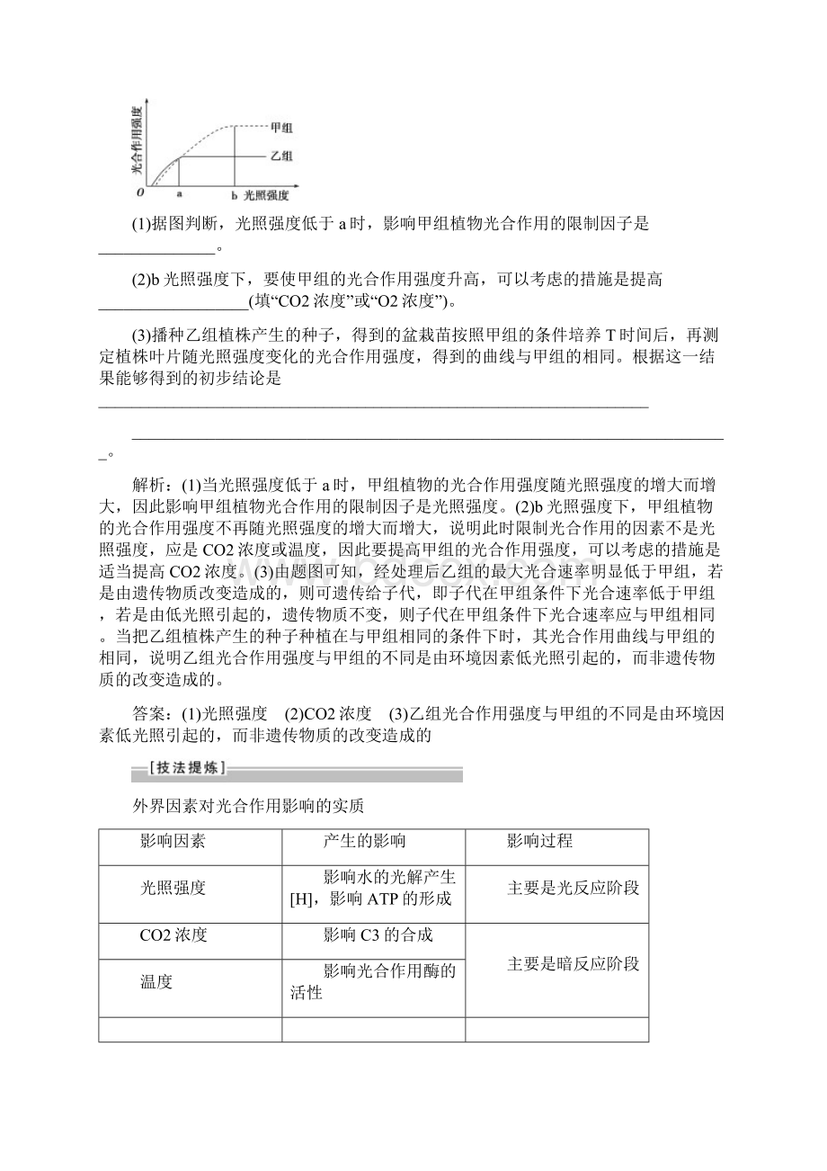 第三单元第讲提升课影响光合作用的因素分析及题型突破一轮复习.docx_第3页