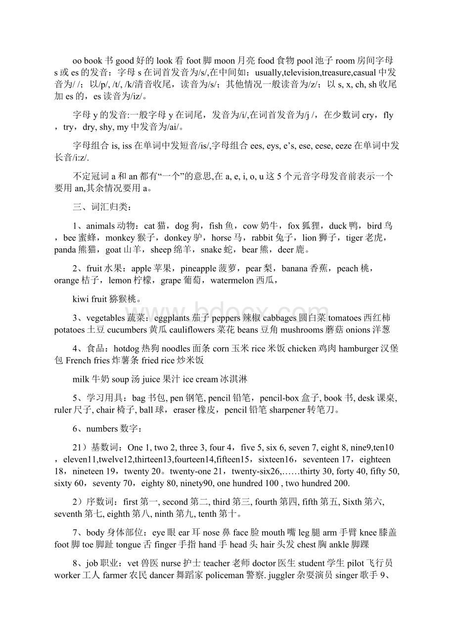 最新人教版小升初英语知识梳理Word下载.docx_第2页