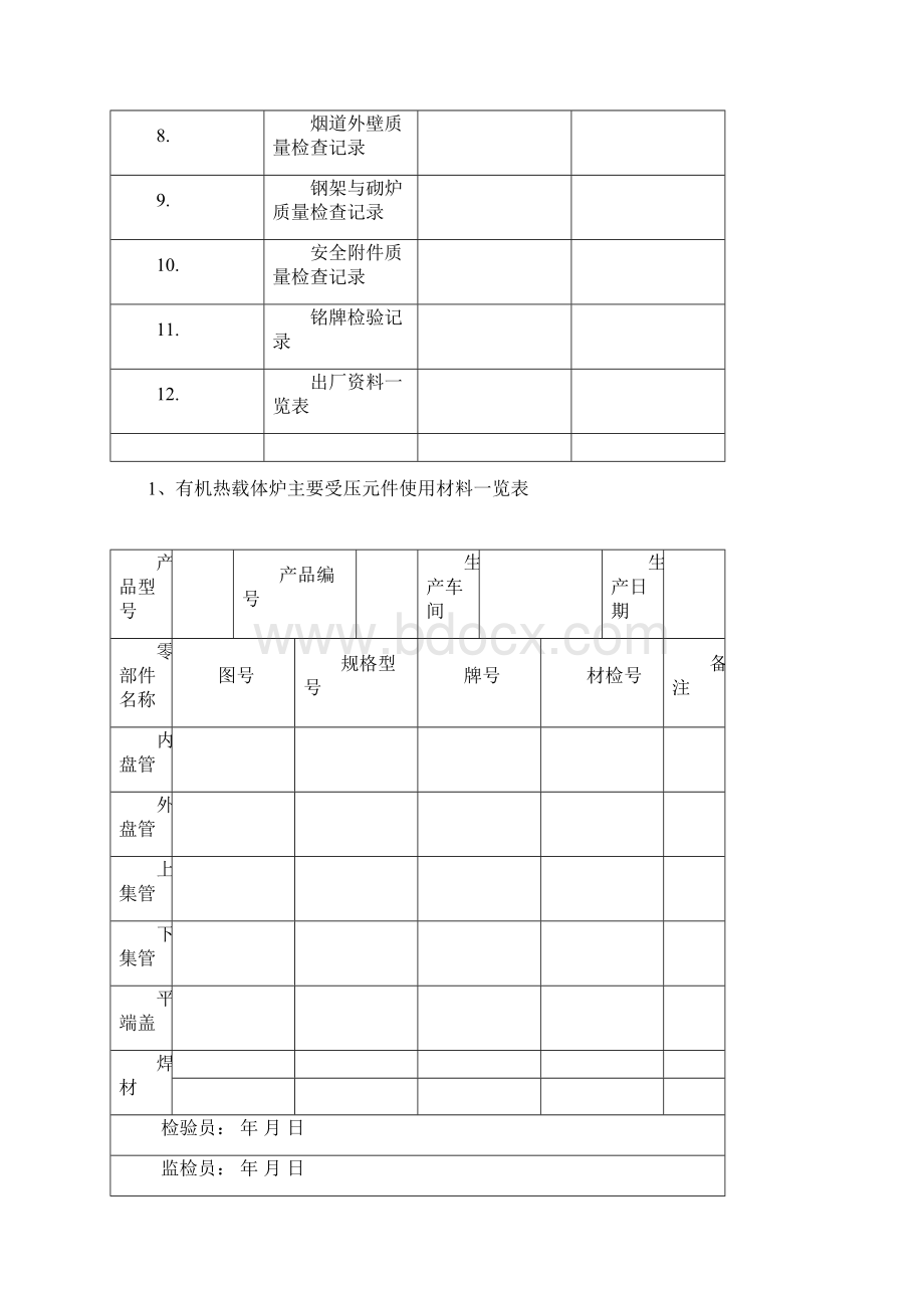 有机热载体炉制造检验记录Word下载.docx_第2页