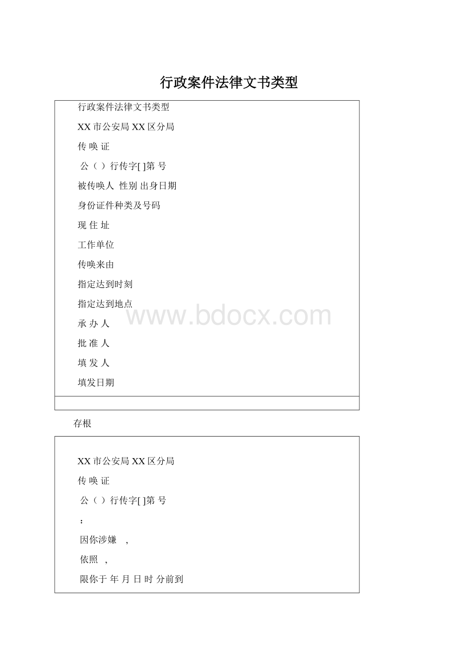 行政案件法律文书类型.docx_第1页