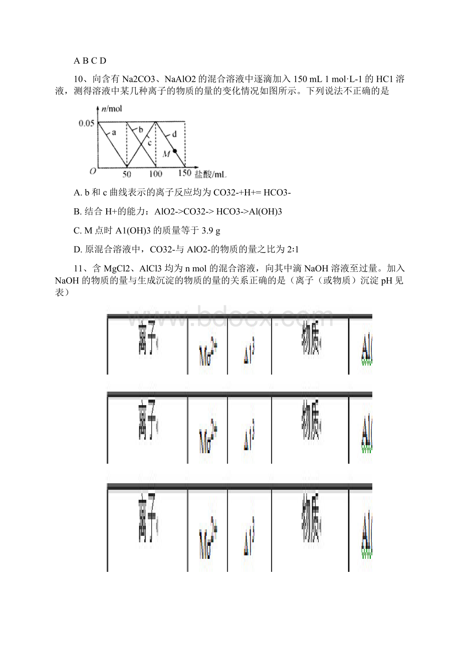 陕西省黄陵县学年高一化学上学期第三学月考试试题高新部.docx_第3页