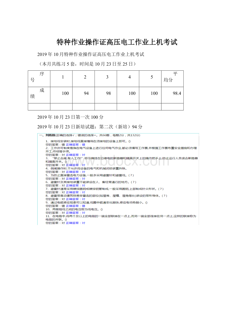 特种作业操作证高压电工作业上机考试.docx