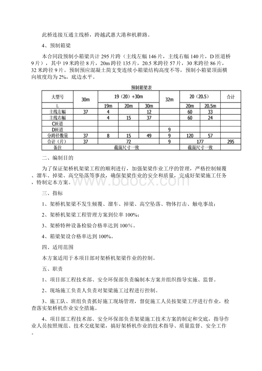 架桥机安装使用拆除及箱梁架设专项安全方案汇总Word格式文档下载.docx_第2页