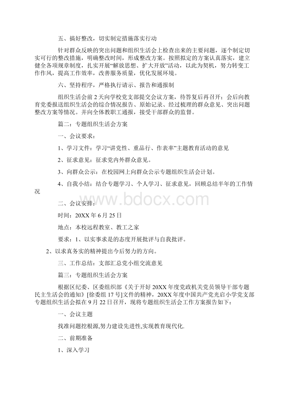 专题组织生活会方案.docx_第2页