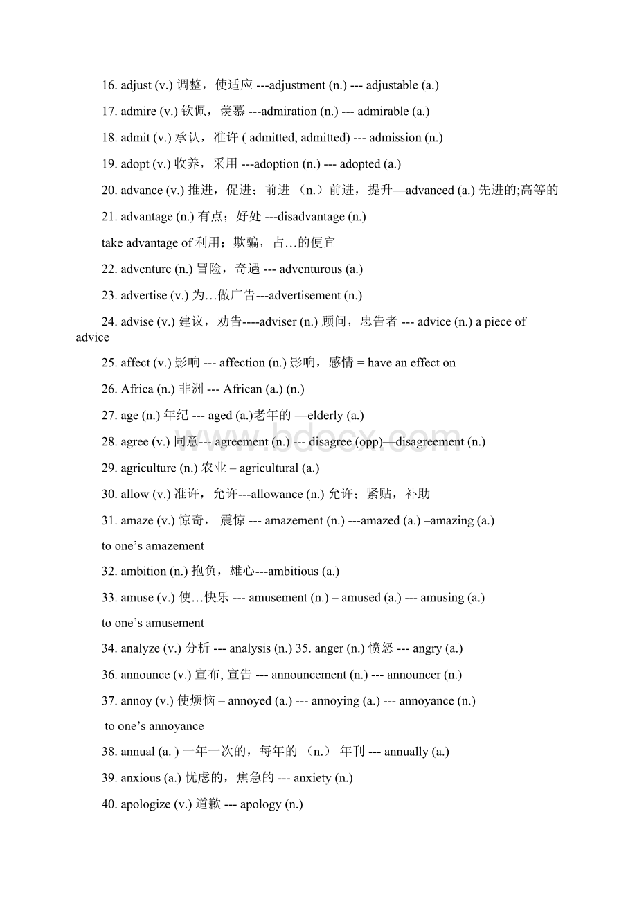 高考常用词汇词性转换Word文档下载推荐.docx_第2页