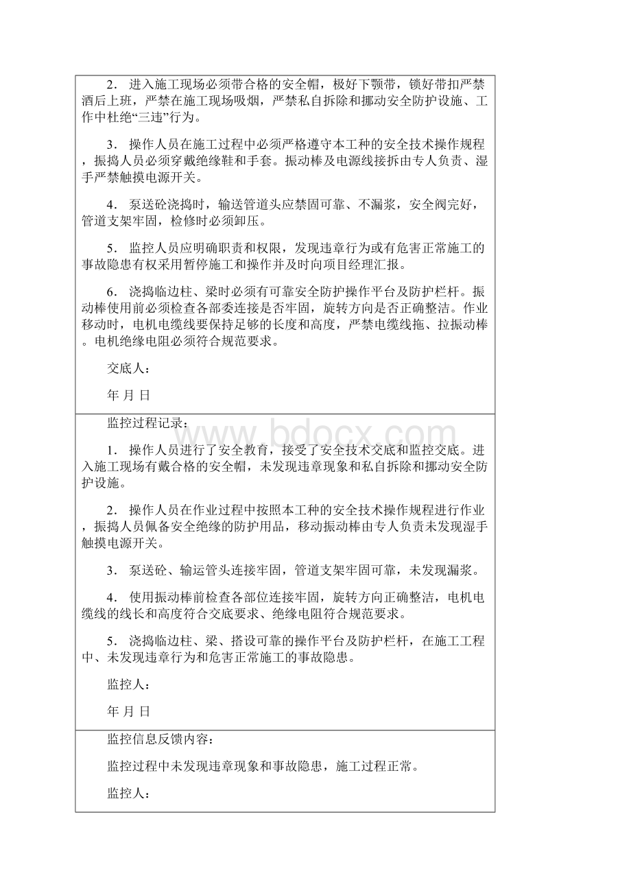 危险作业监控记录表全集.docx_第3页