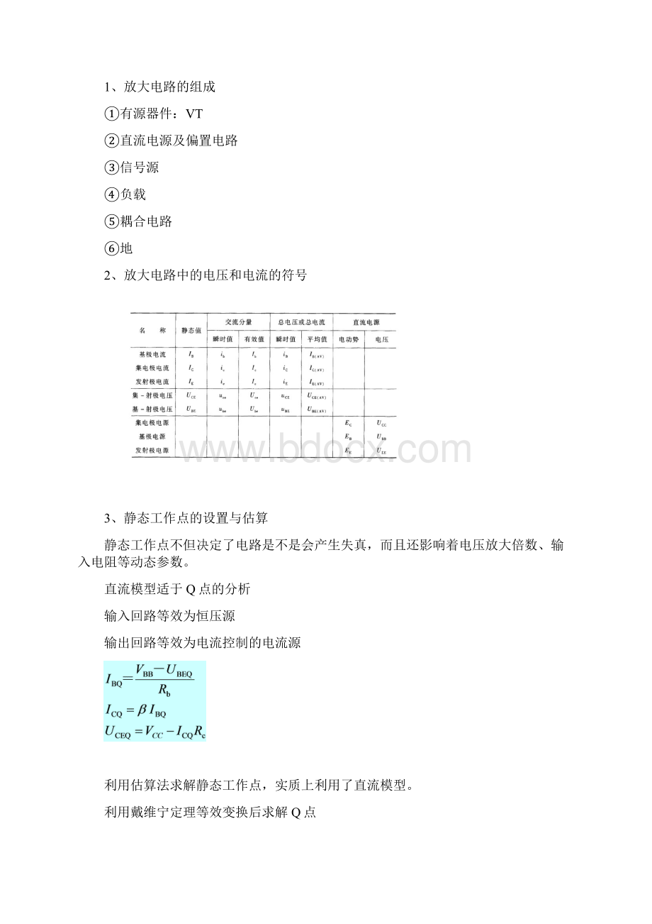 基本放大电路学习总结Word格式文档下载.docx_第2页