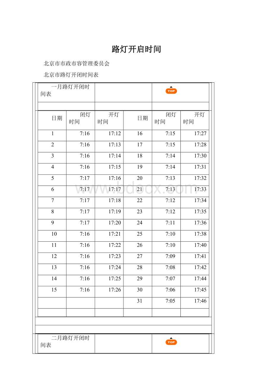 路灯开启时间Word格式文档下载.docx_第1页