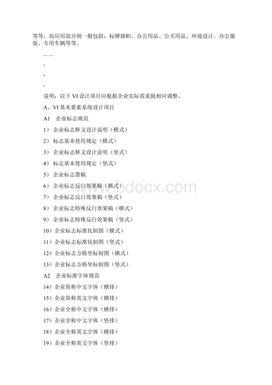 VI设计项目明细清单一览表剖析上课讲义.docx_第2页