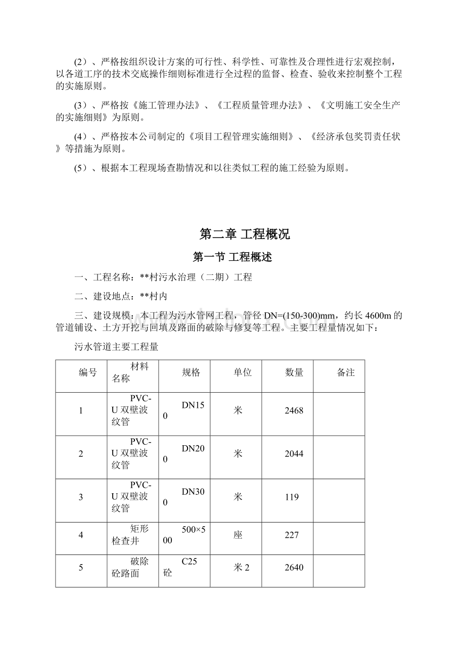 农村污水治理工程施工组织设计Word文档格式.docx_第2页