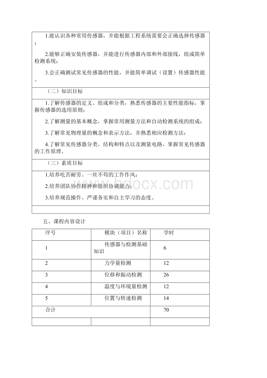 机电《传感器与检测技术》课程整体教学设计Word下载.docx_第3页