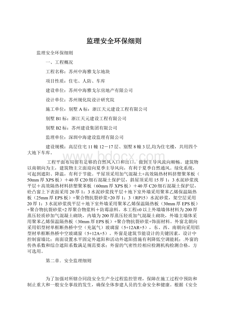 监理安全环保细则文档格式.docx