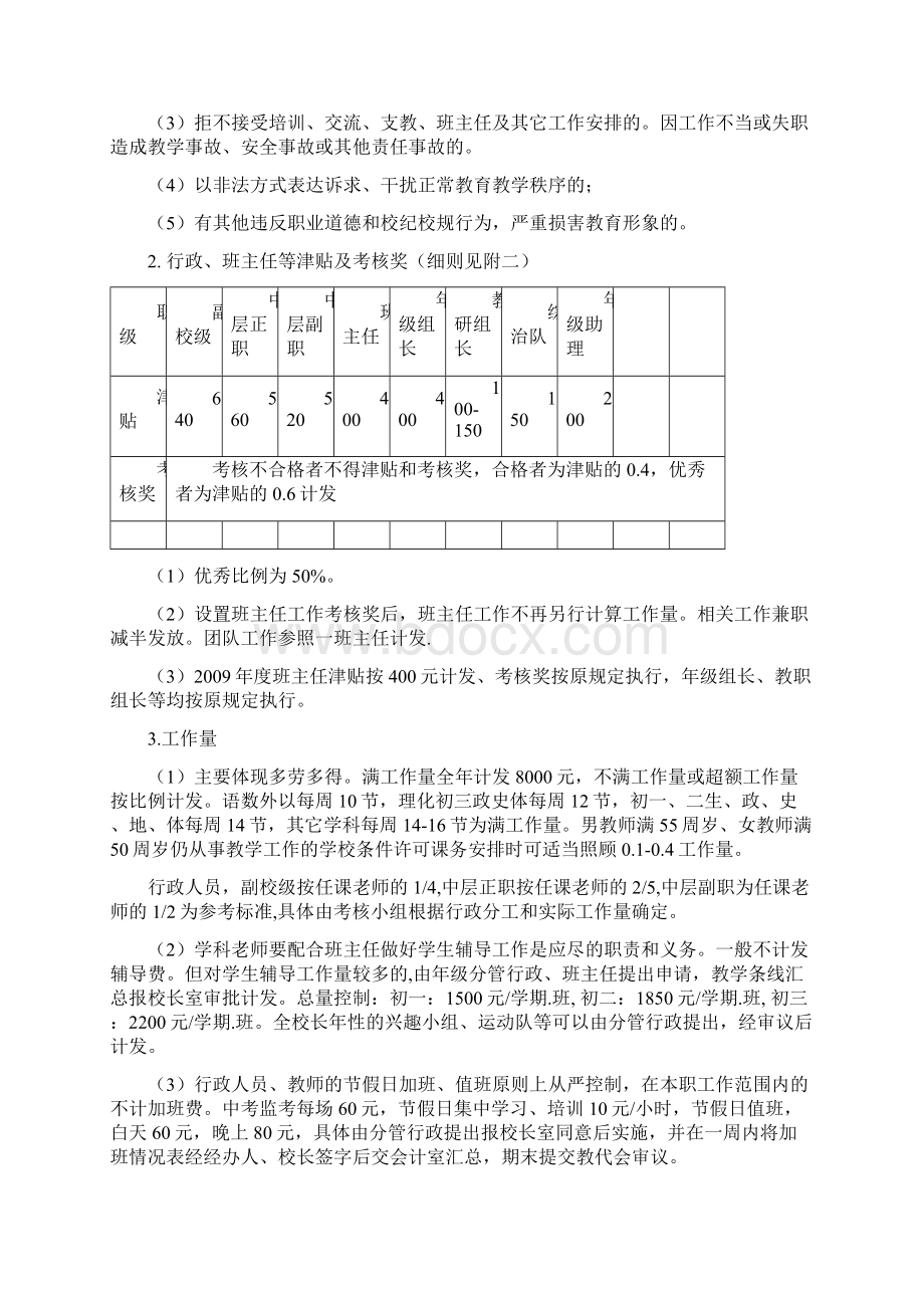 长寿中学教职工奖励性绩效工资考核实施意见概要.docx_第2页