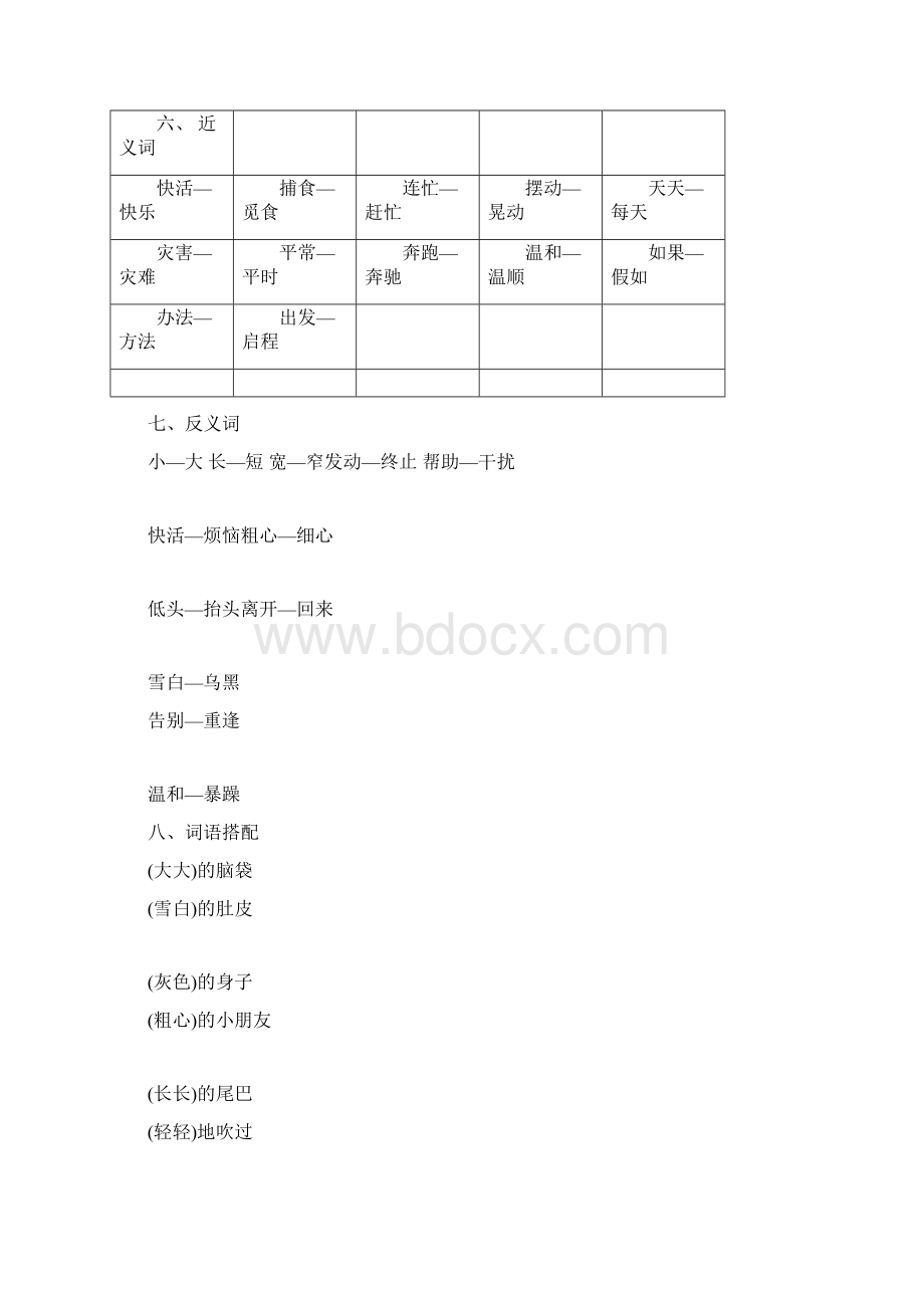 小学二年级上册 语文复习资料.docx_第2页