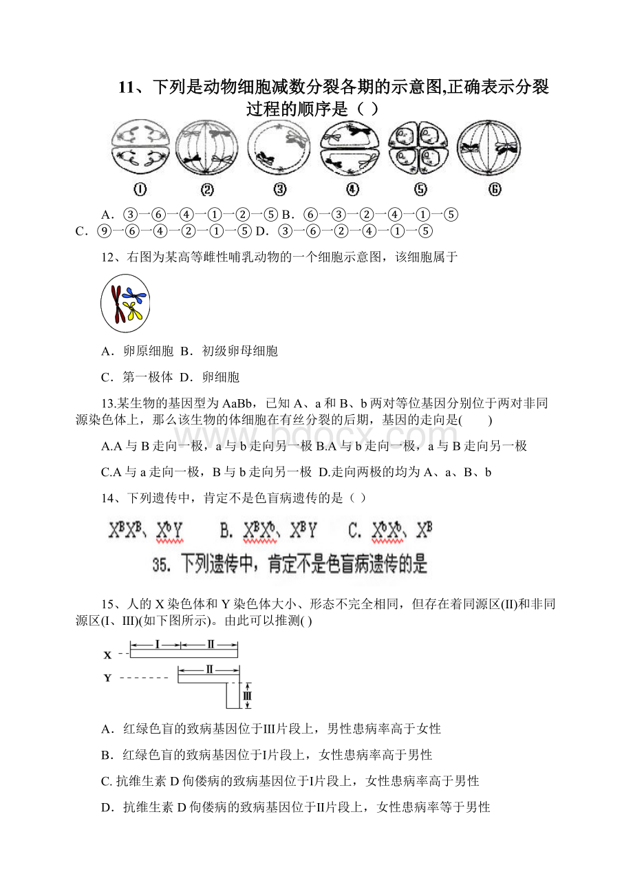 阜阳一中高二生物阶段性考试试题.docx_第3页