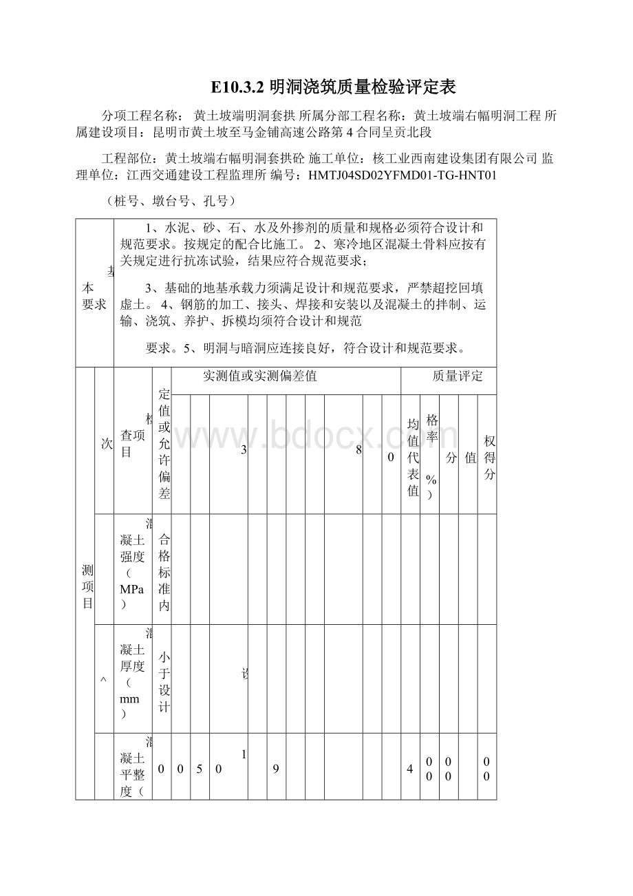 隧道工程质量检验评定表文档格式.docx_第3页