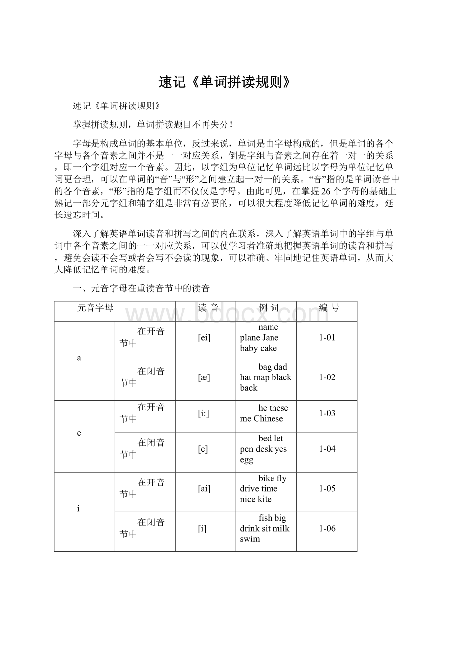 速记《单词拼读规则》.docx