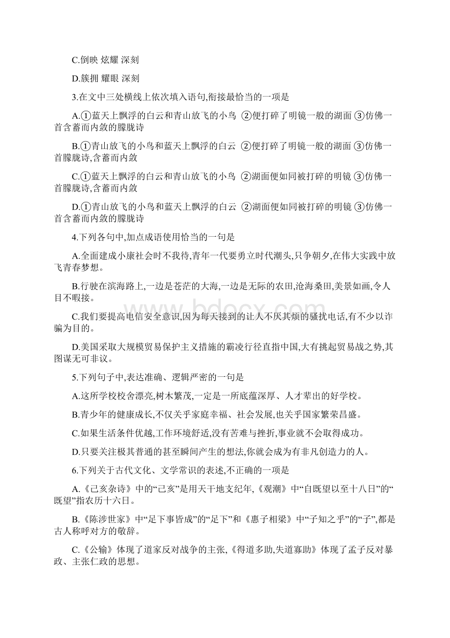 山东省潍坊市中考语文真题及参考答案.docx_第2页