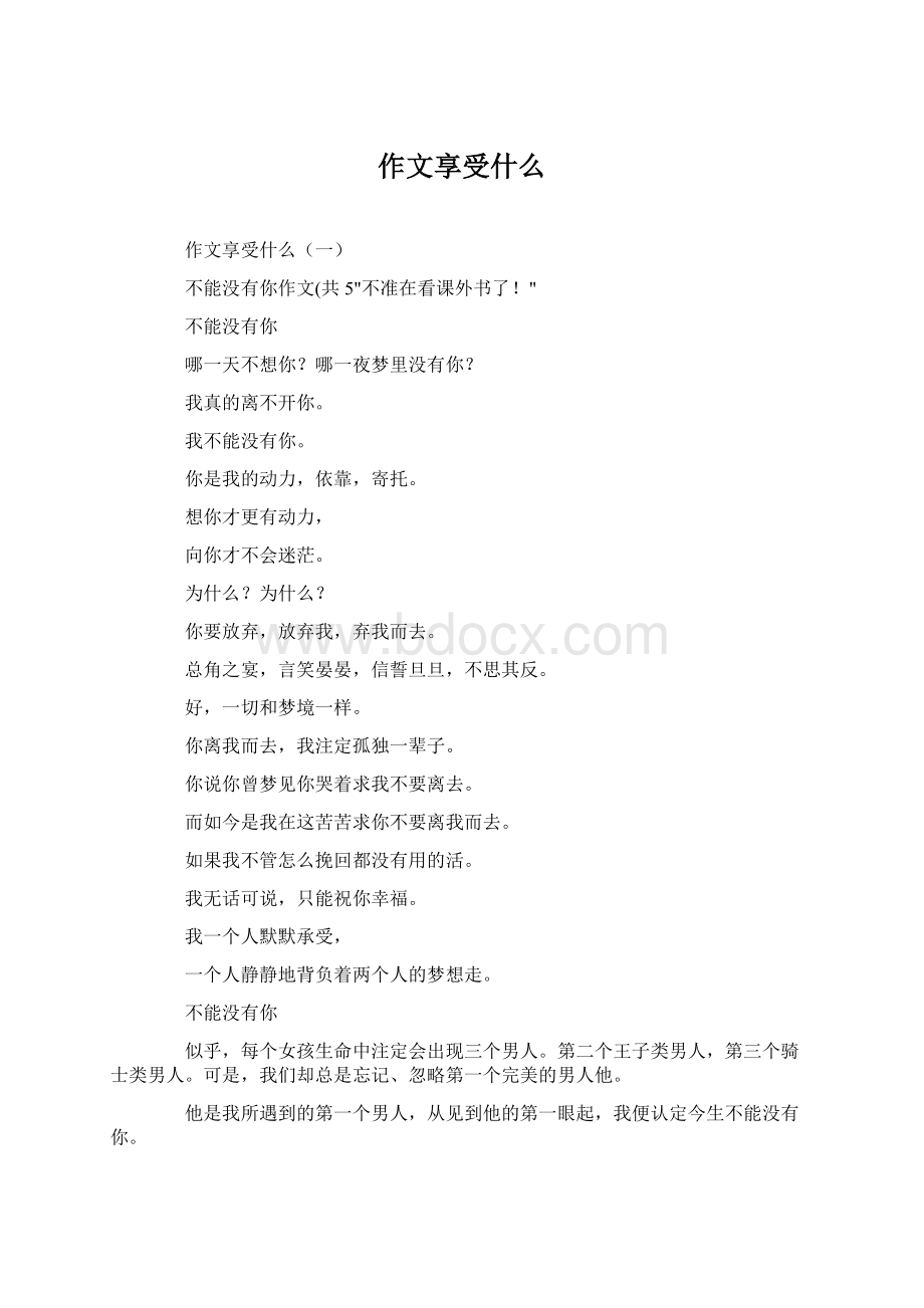 作文享受什么.docx_第1页