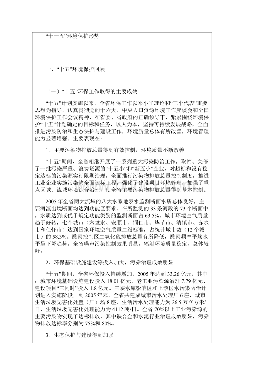 贵州省十一五环境保护专项规划.docx_第2页