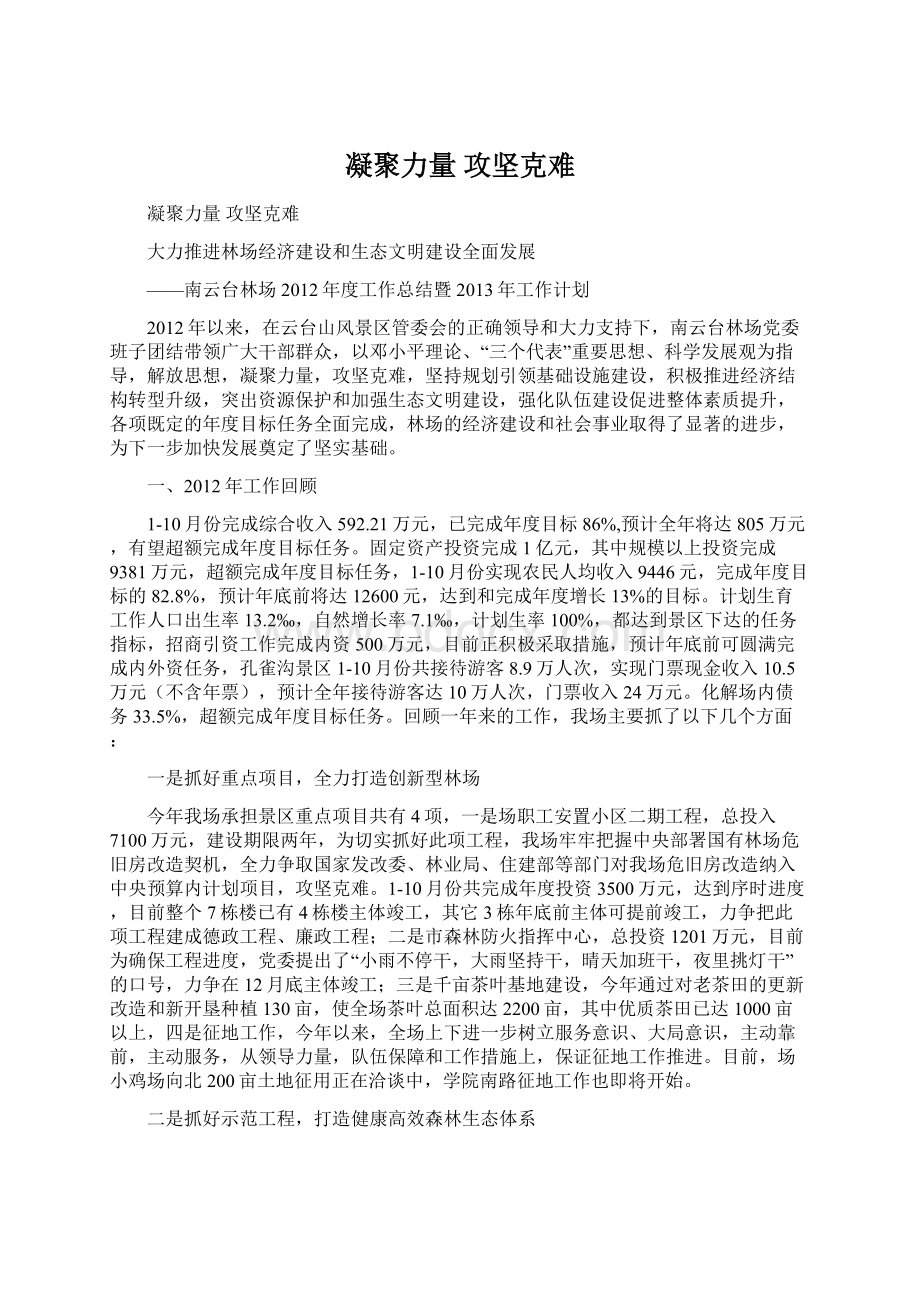 凝聚力量 攻坚克难Word格式.docx_第1页