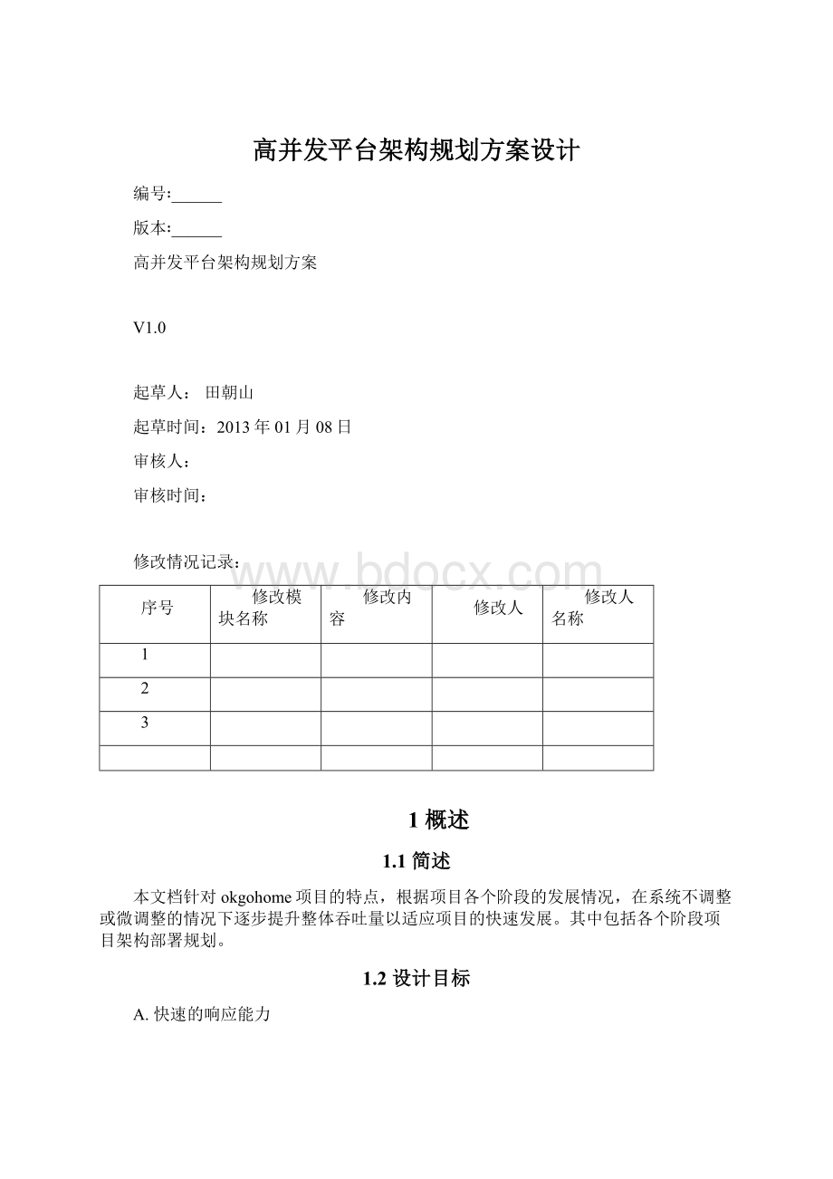 高并发平台架构规划方案设计.docx_第1页