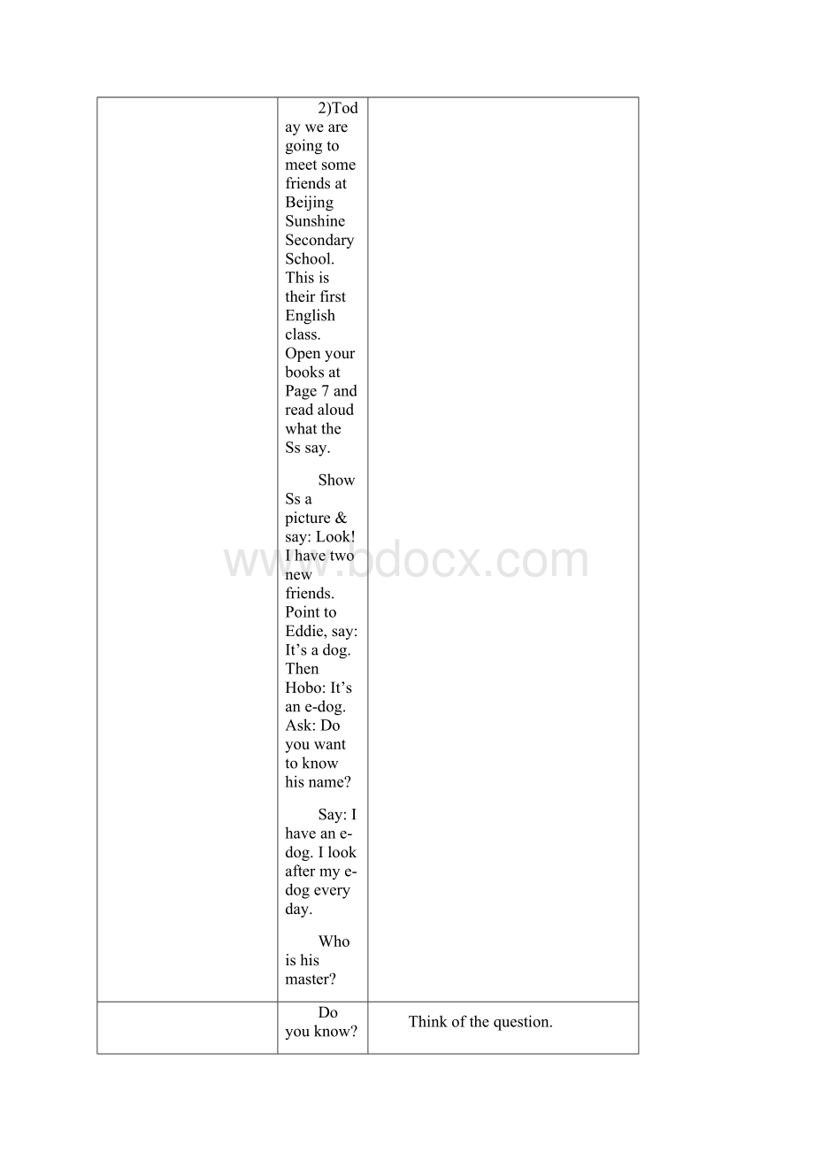 牛津译林版七年级英语上册Unit1 教案文档格式.docx_第2页