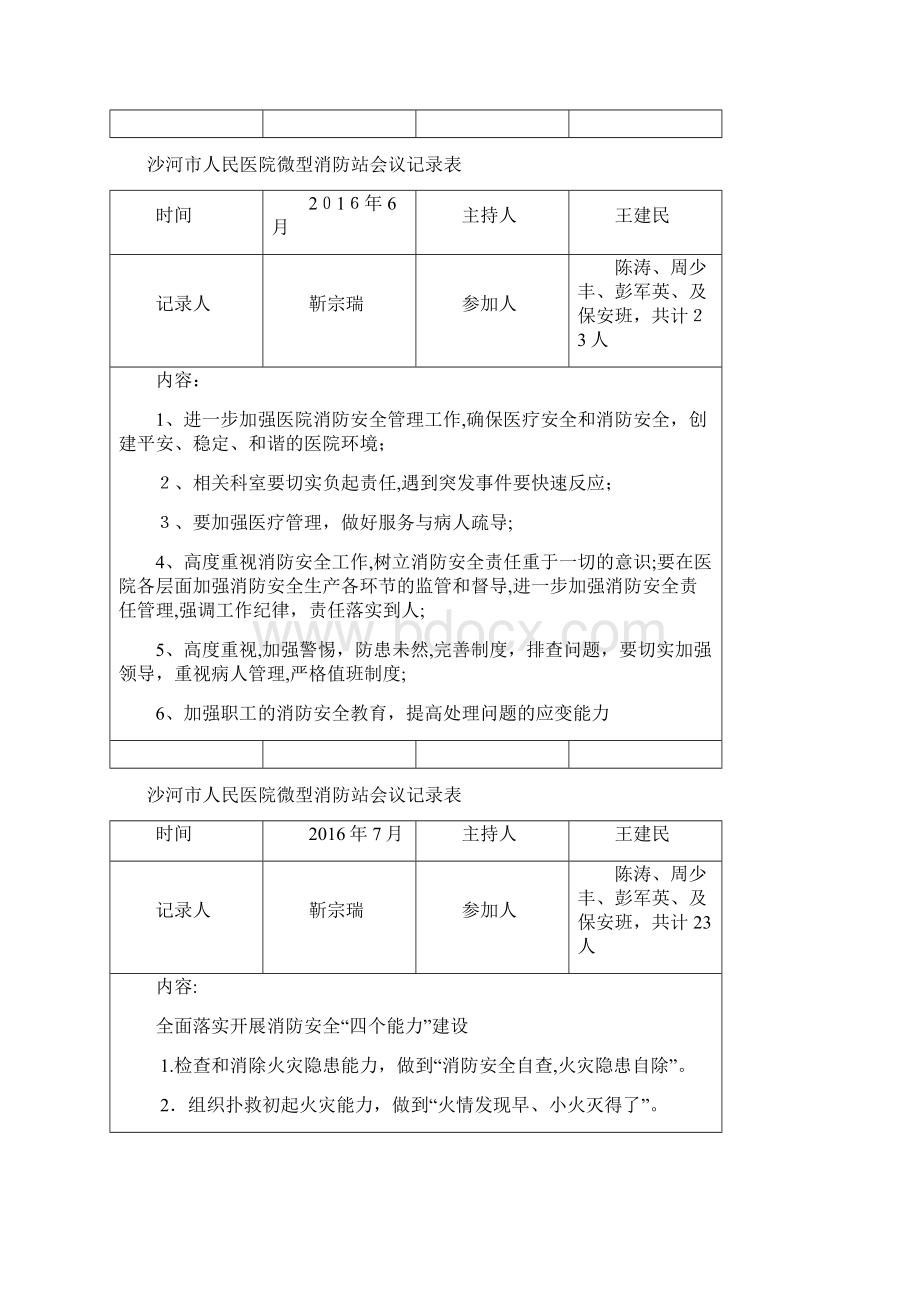 医院微型消防站会议记录表.docx_第3页