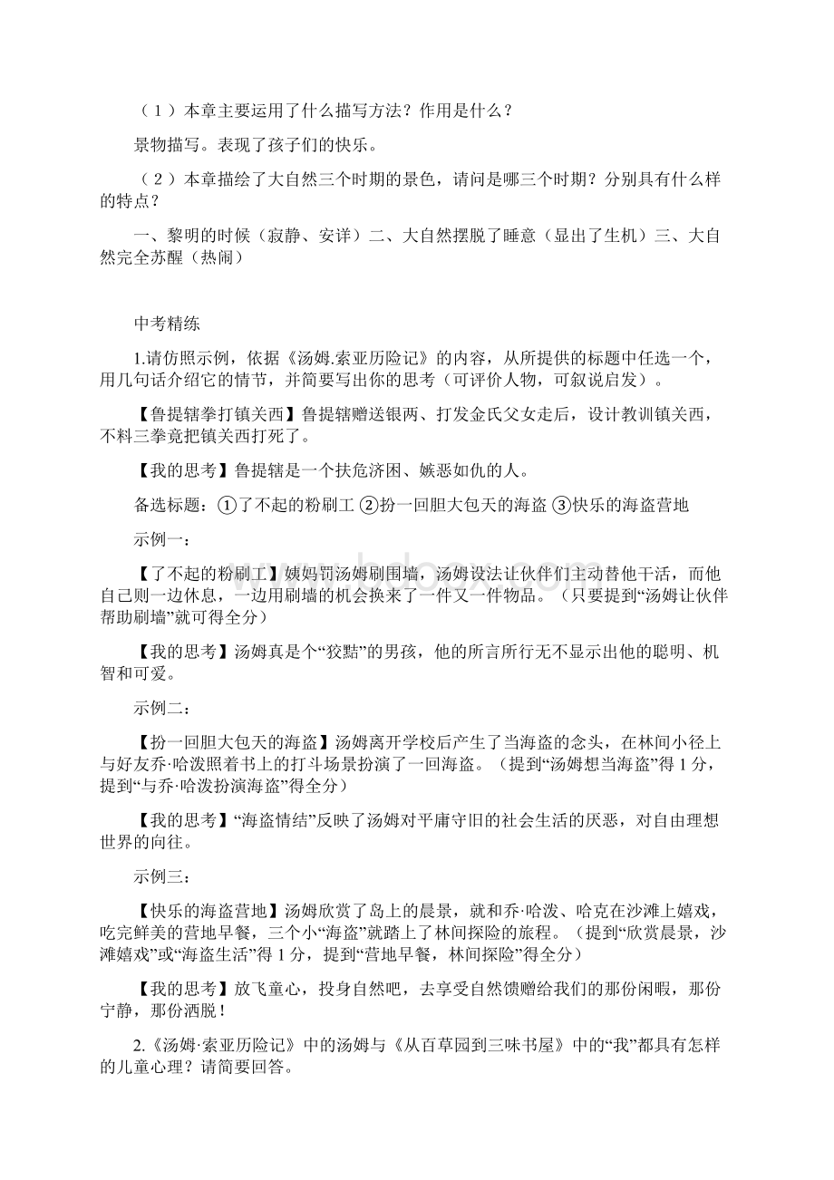 《汤姆索亚历险记》复习资料.docx_第3页