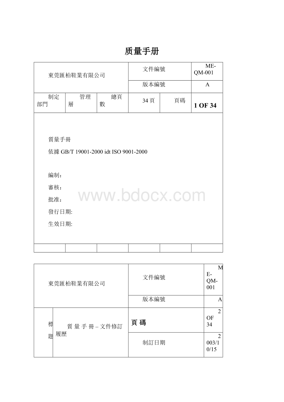 质量手册Word下载.docx